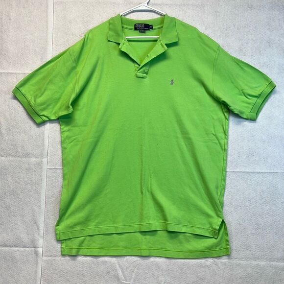 POLO RALPH LAUREN Men’s Polo Shirt Green XL Classic Fit Embroidered Horse Logo - Picture 1 of 12
